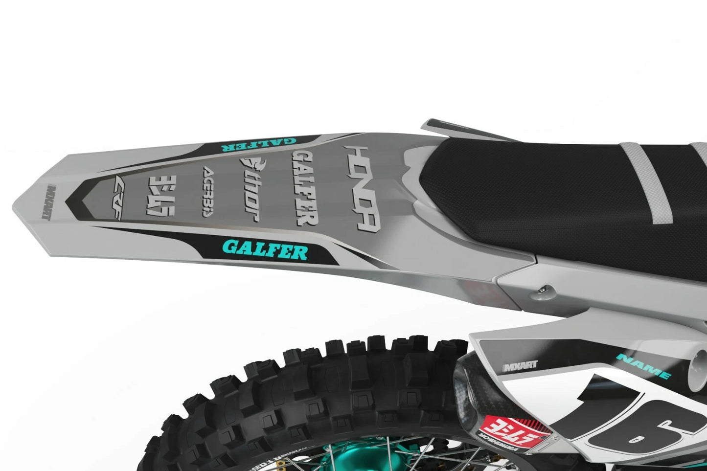 Full Custom Graphic Kit for Honda CRF 250 (2010-2013) - STING TEAL Decals