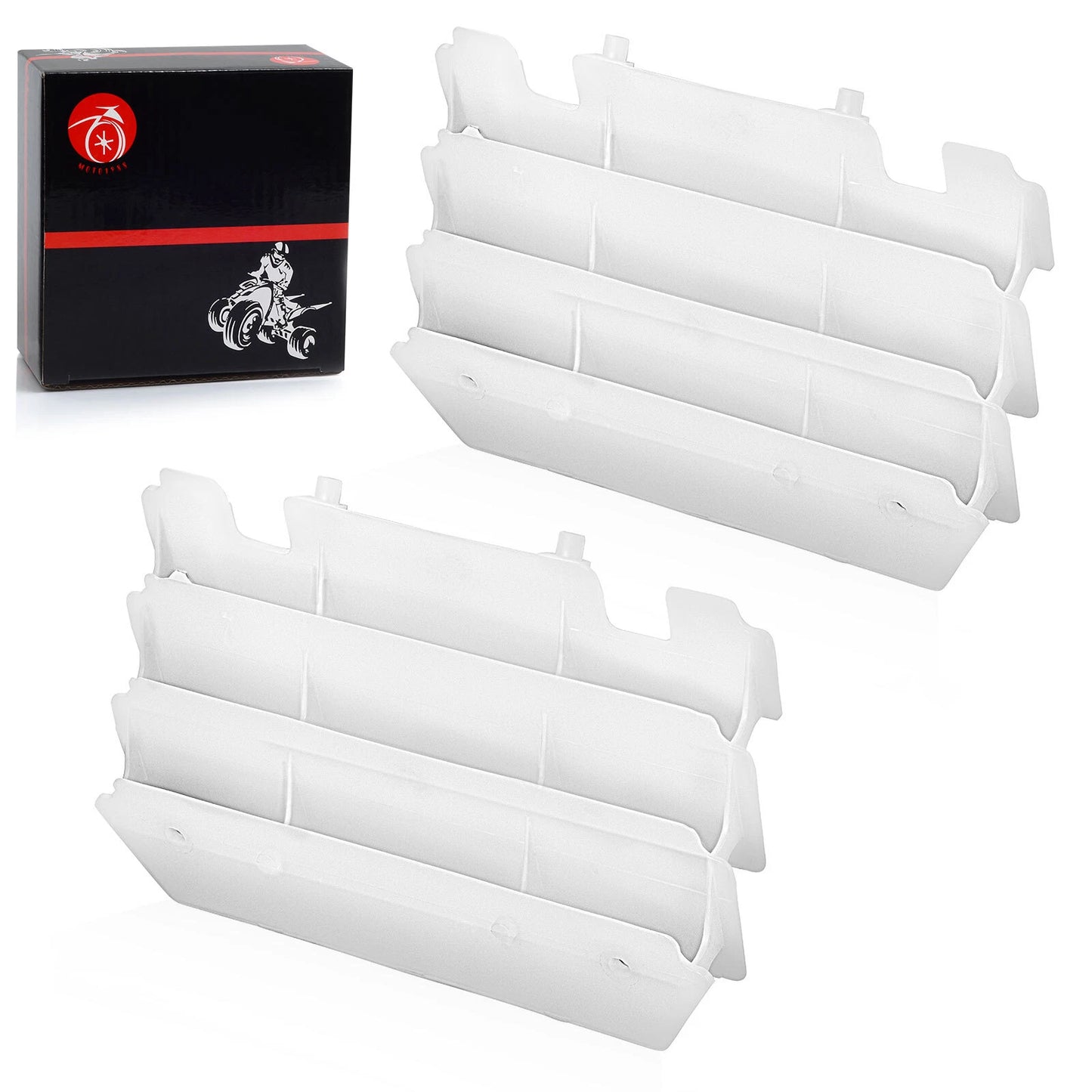 Left + Right Radiator Shrouds Guard Kit for Kawasaki KX125 KX250 (1997–2005)