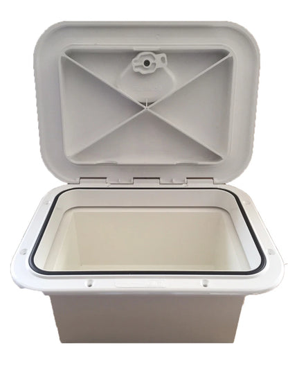 Access Hatch with Storage Box for Caravan/Boat/RV White Lid Storage