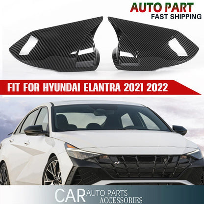 Carbon Fiber Rear View Mirror Trim Cover for Hyundai Elantra (2021-2022)