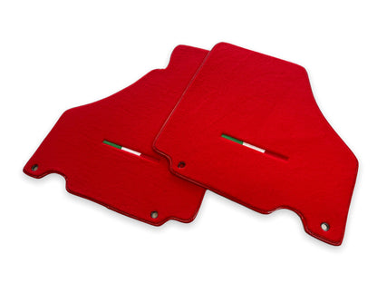 Red Floor Mats for Ferrari 360 Modena LHD with Italy Emblem (2000-2005)