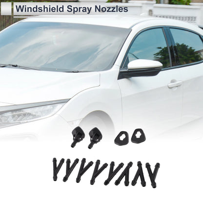 Windshield Washer Nozzle w/ 8" Hose Connector for Suzuki