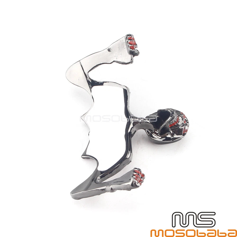 Titanium Red Headlight Visor Skull Decor for Harley Ornament