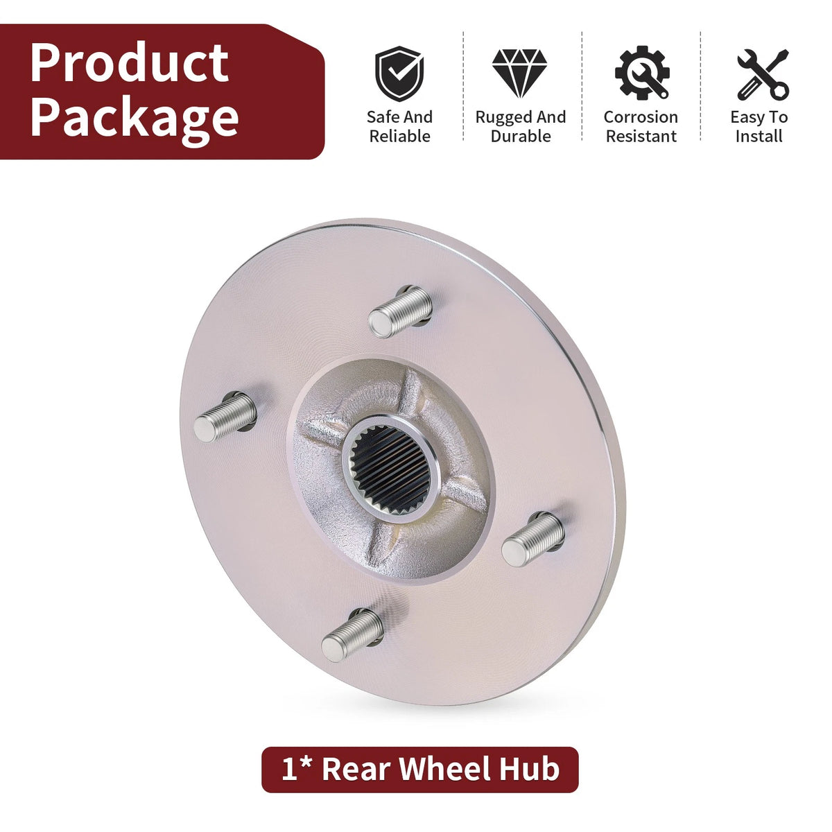 Rear Wheel Hub for Yamaha Big Bear 400 Kodiak 400 450 (1999–2009)