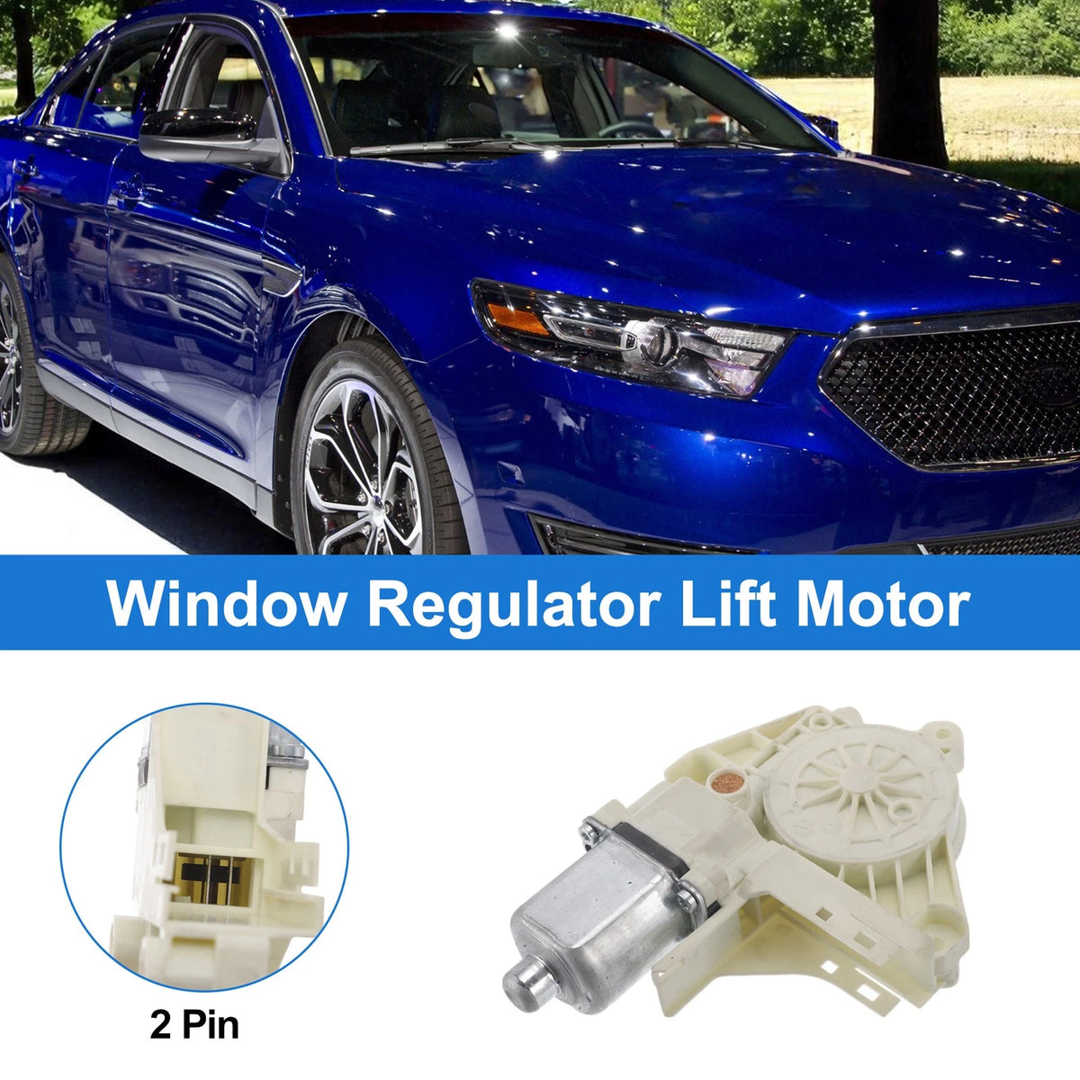 Power Window Regulator Lift Motor for Ford Five Hundred V6 Sedan (2005-2007)