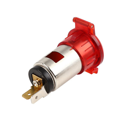 Cigarette Lighter Socket Plug Outlet Red for Car Boat Motorcycle