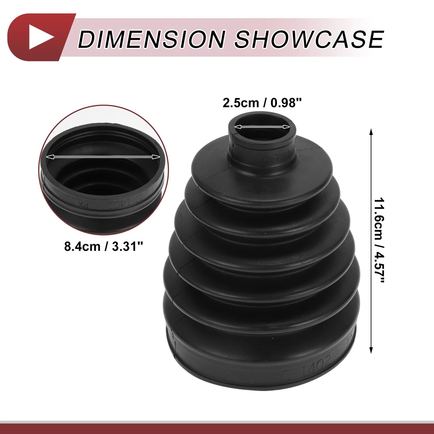 Outer CV Joint Boot Kit with Clamps for BMW 328i (2007-2016)