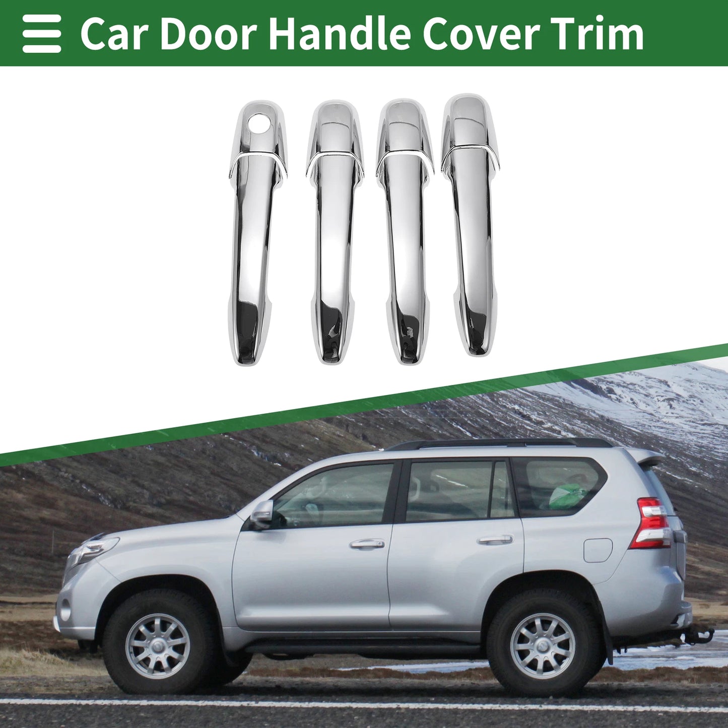 Silver Tone Car Door Handle Cover Trim for Mazda 6 (2003-2008)