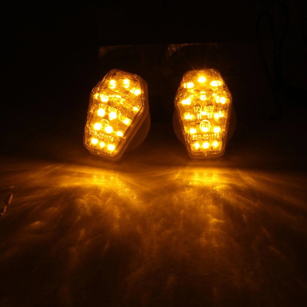 2 x Clear LED Turn Signal Lights for Suzuki GSXR650 GSXR1000 (2001-2005)