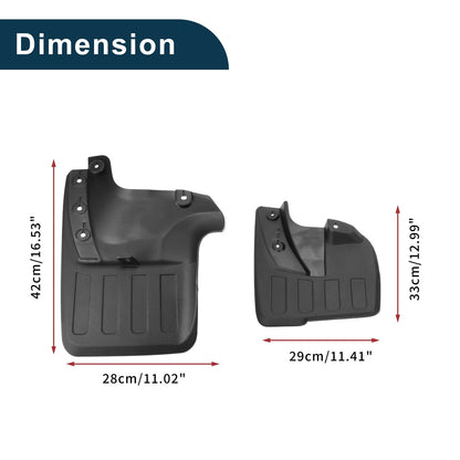 Mud Flaps Splash Guards 1 Set for Toyota Fortuner (2016-2022)