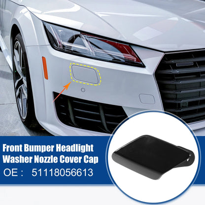 Front Left Headlight Washer Nozzle Cover Cap Black for BMW M3 (2015-2018)