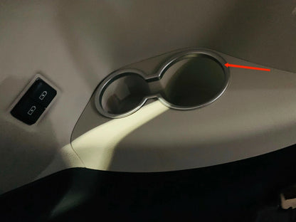 Cup Holder Side Water Cover Trim for 2021-2023 Toyota Sienna ABS Matte 2 x