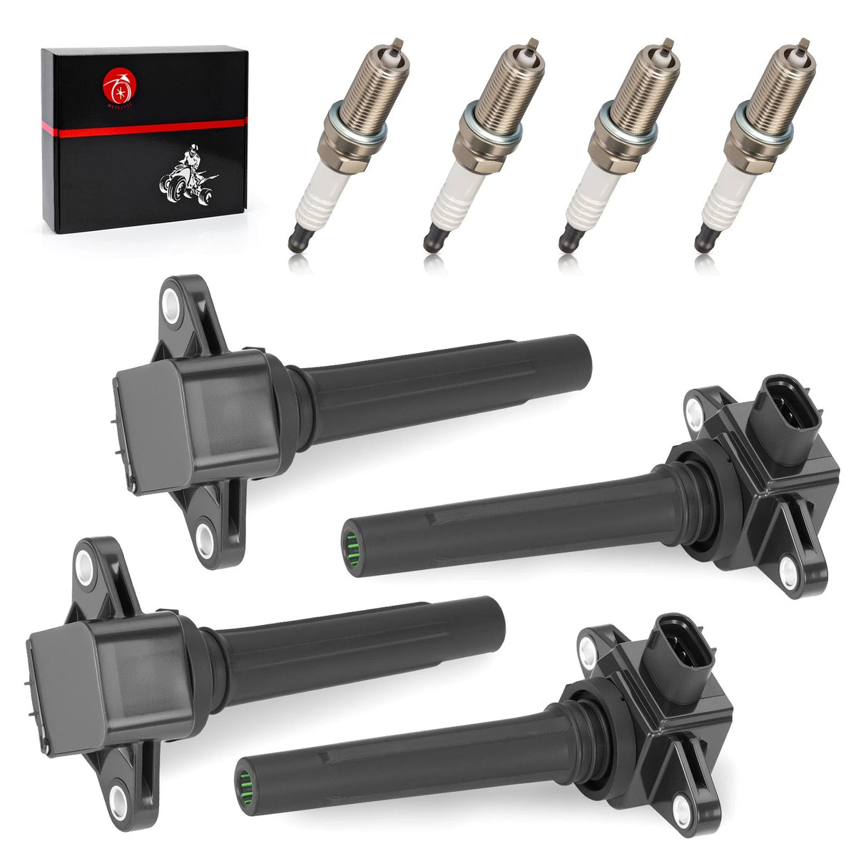 4Pcs Ignition Coils w/ Spark Plug for Yamaha TX1800 AR190 SX190 (2019–2023)
