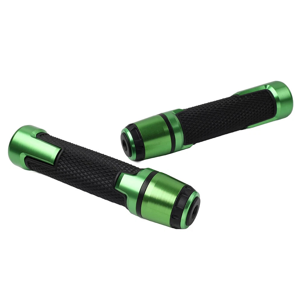Green 22MM 7/8" Handlebar Grips with Bar Ends for Harley & Honda