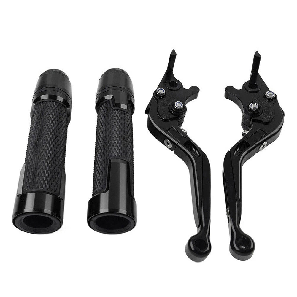 Black Extendable Brake Clutch Levers & Grips for Kawasaki Z1000 (2010-2023)