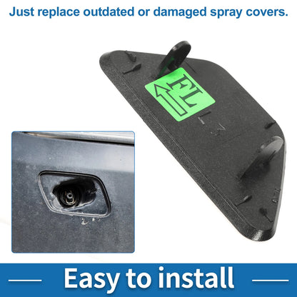 Front Left Washer Nozzle Cover for BMW 528i (2011-2016) Black