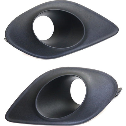 Fog Light Trim Set for 2015-2017 Dodge Charger Left & Right  Textured Plastic