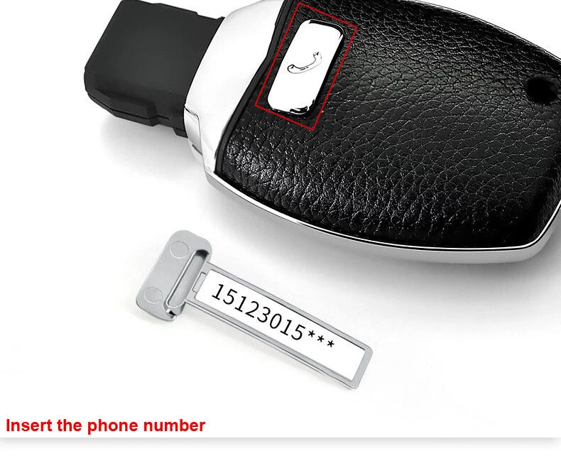 Brown Smart Leather FOB Key Cover Case Fit for Benz Class A B C E S GLC CLA