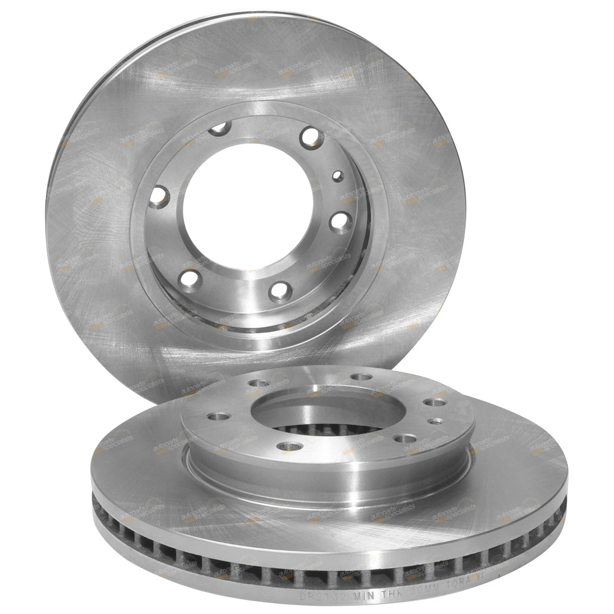 2x Front Disc Brake Rotors + 4WD Pads for Mazda BT-50 (2011 - 2019)