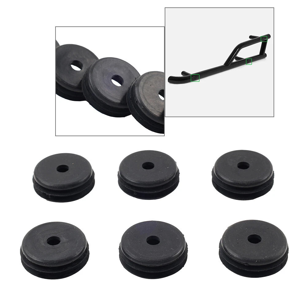 6 x Black Side Nerf Bar End Cap Plug for Polaris General 1000 (2016-2025)