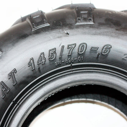 4 x 4PLY 145/70-6 Front Rear Tire for 110cc Quad Dirt Bike ATV Buggy