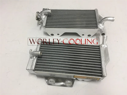 Aluminum Radiator & Blue Silicone Hose for Honda CR250 CR250R (2005-2007)