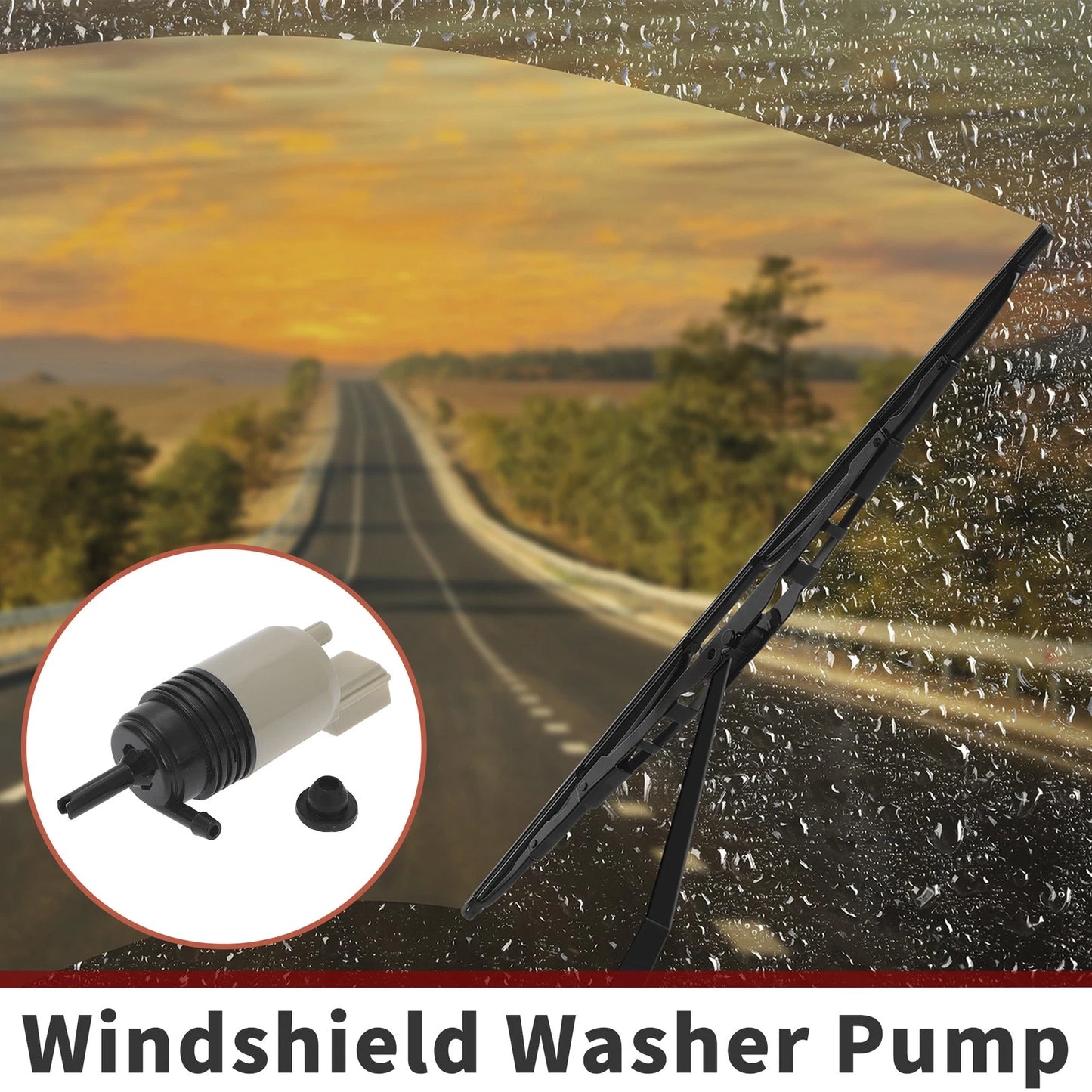 Windshield Washer Pump w/ Grommet for BMW 528i (2000-2007)