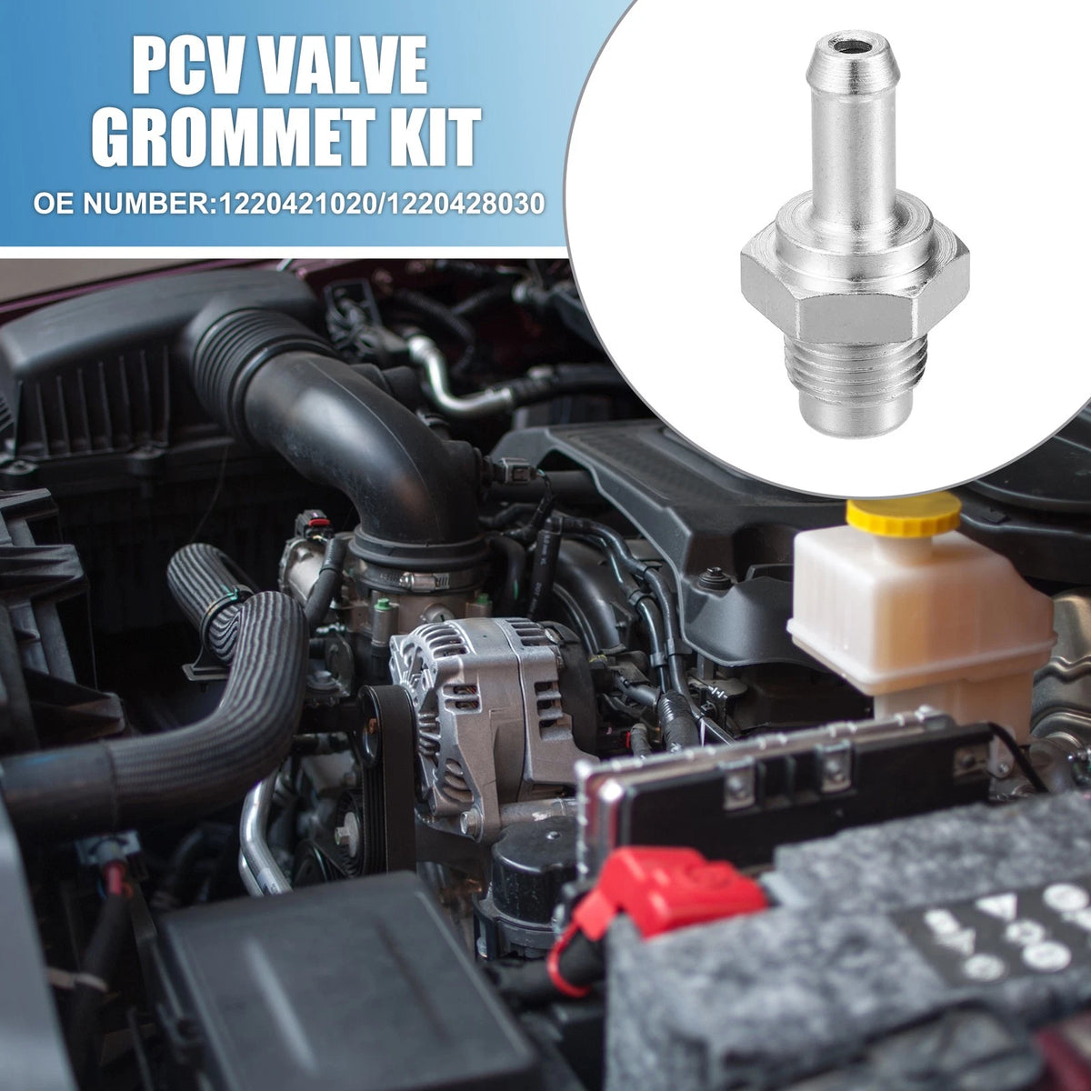 PCV Valve Fittings for Toyota (Metal Silver Tone) (2000-2006)