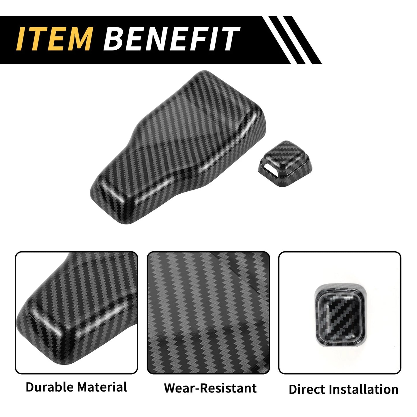 Rear Window Hinge & Nozzle Decals for Jeep Carbon Fiber Pattern (Fits All Years)