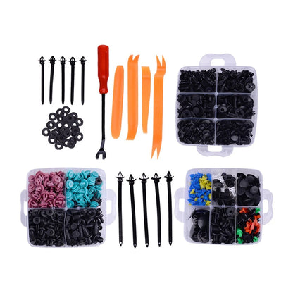 725pcs Car Trim Fastener Clips for Door Panel Bumper Retainer - Universal