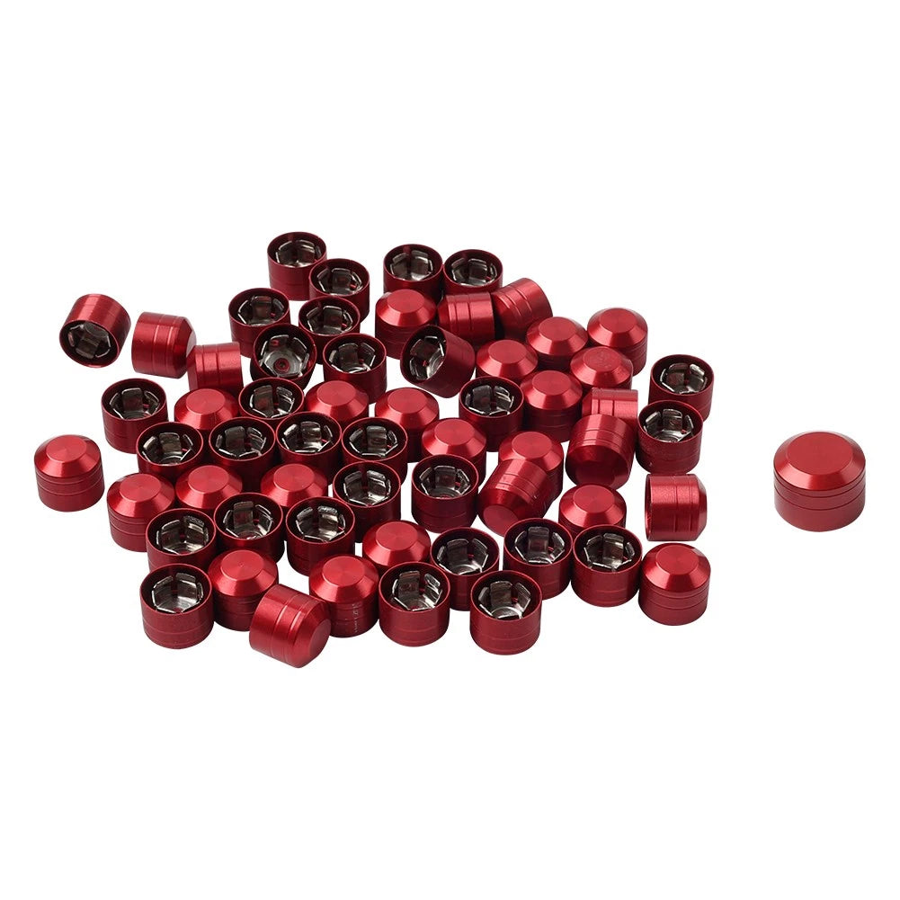 60pcs Red Engine Bolt Caps Covers for Harley Twin Cam (1999-2017)