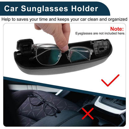 Sunglasses Case for Volvo XC90 2016-2024 Eyeglasses Holder Storage Box Black