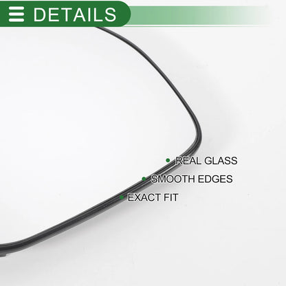 Left Side White Mirror Glass w/ Back Convex Heated for Ford Puma (2019-2023)
