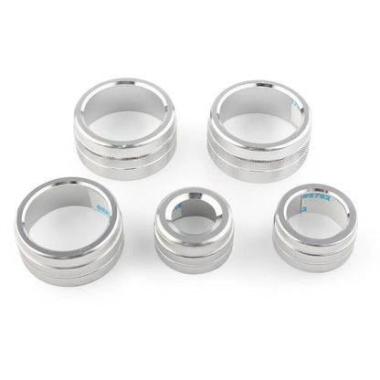 Silver Air Conditioning Audio Button Switch Knob Covers for Toyota Camry (2018)