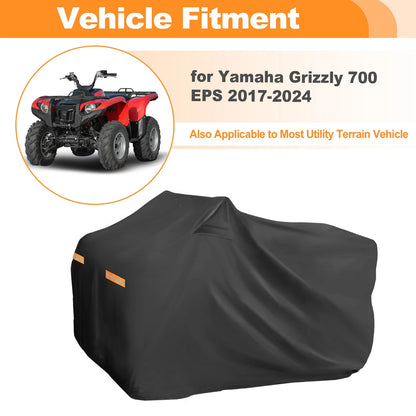 Waterproof Oxford ATV Cover 4 Wheelers Quad for Yamaha Grizzly 700 EPS BK