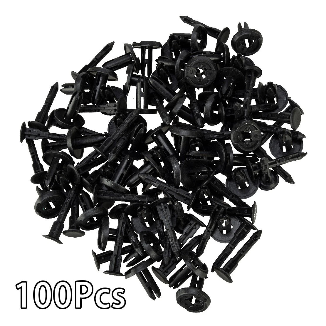 100 x 6mm Bumper Bonnet Trim Fixings Clips Rivets for Various Makes & Models