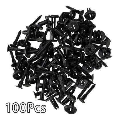 100 x 6mm Bumper Bonnet Trim Fixings Clips Rivets for Various Makes & Models