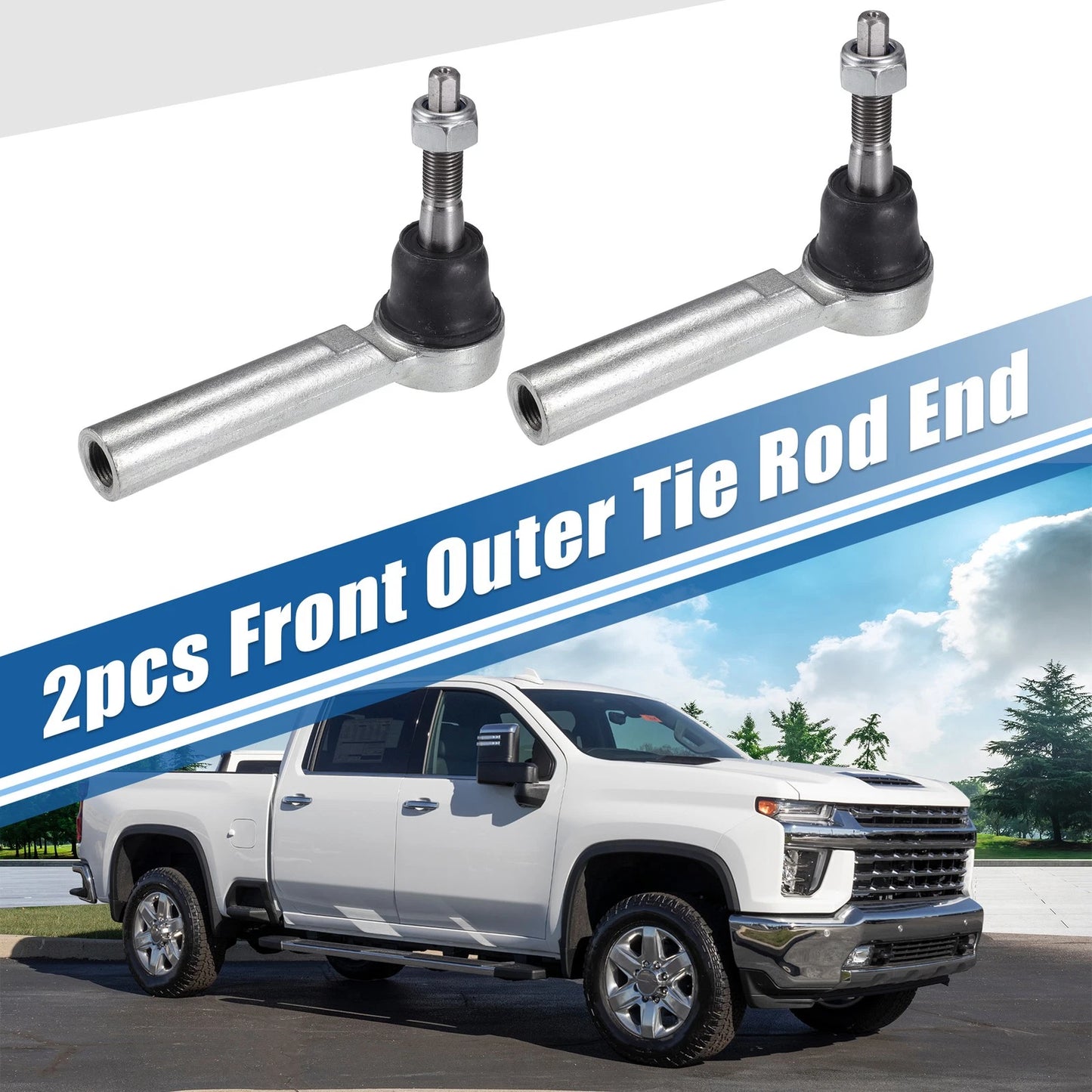 Front Outer Tie Rod End Links for Cadillac Escalade, Chevrolet Tahoe
