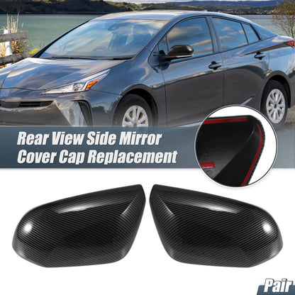 Pair Mirror Cover Overlay CF Pattern for Toyota Prius Prime (2017–2023)