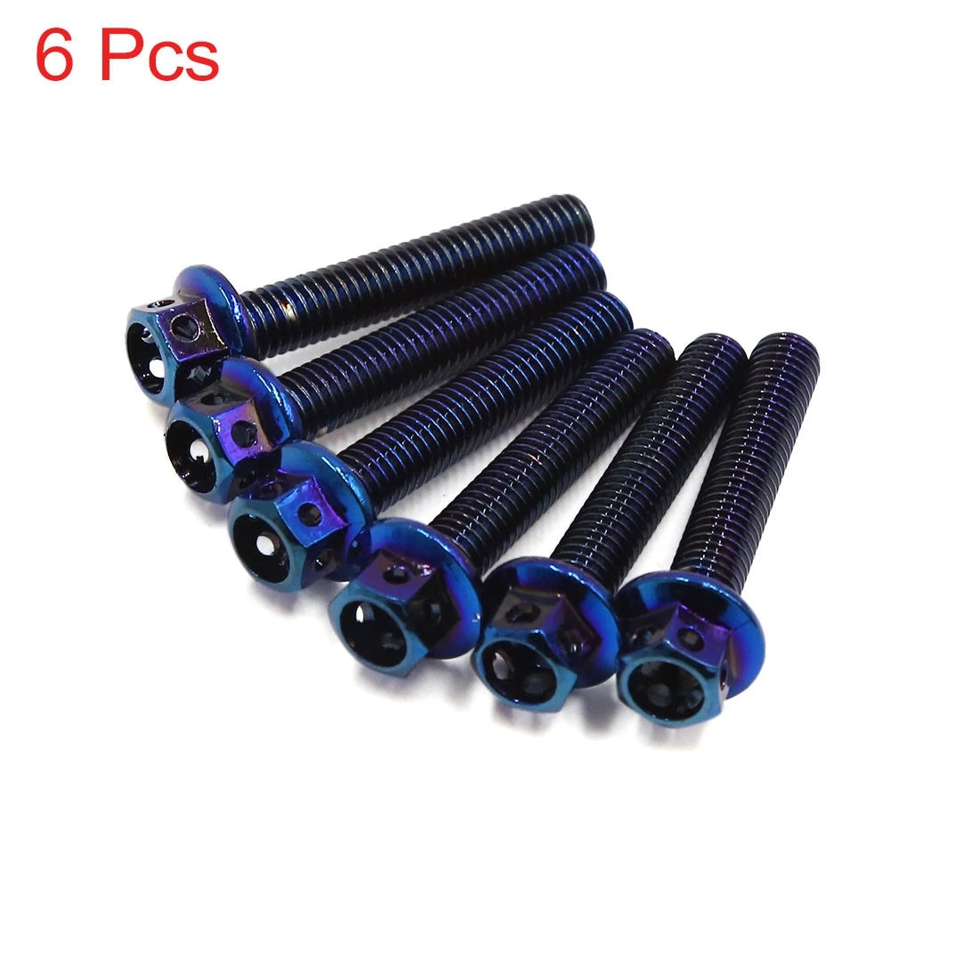 6pcs M6x35 Titanium Alloy Hex Bolts for Motorcycle