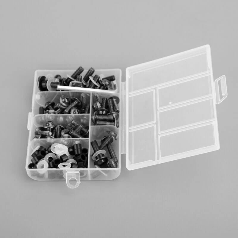 158 Piece Black Aluminium Fairing Bolt Trim Set for BS7