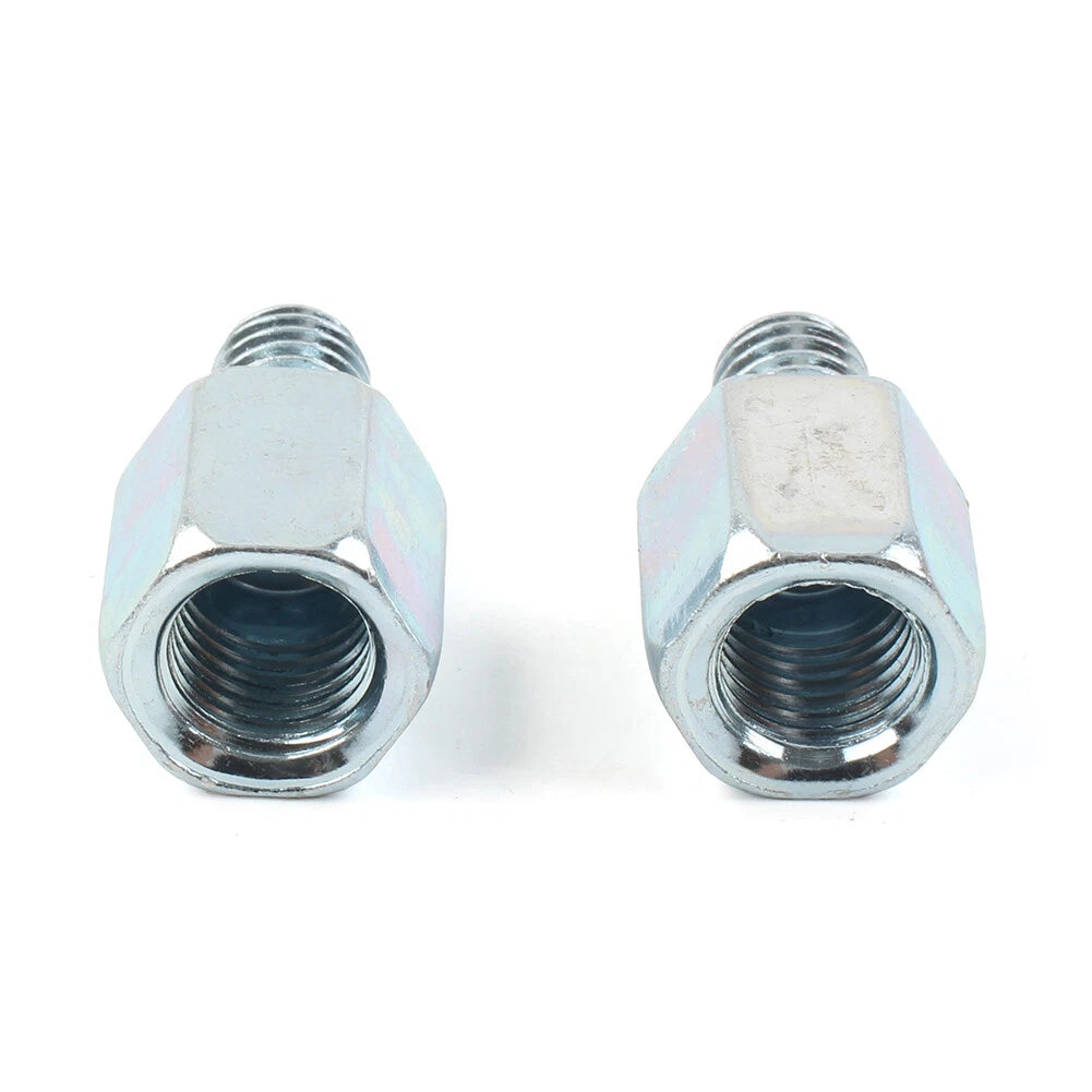 2 x Motorcycle Rear View Mirror Adapter Bolts for 10mm to 8mm (Fits Most Models)