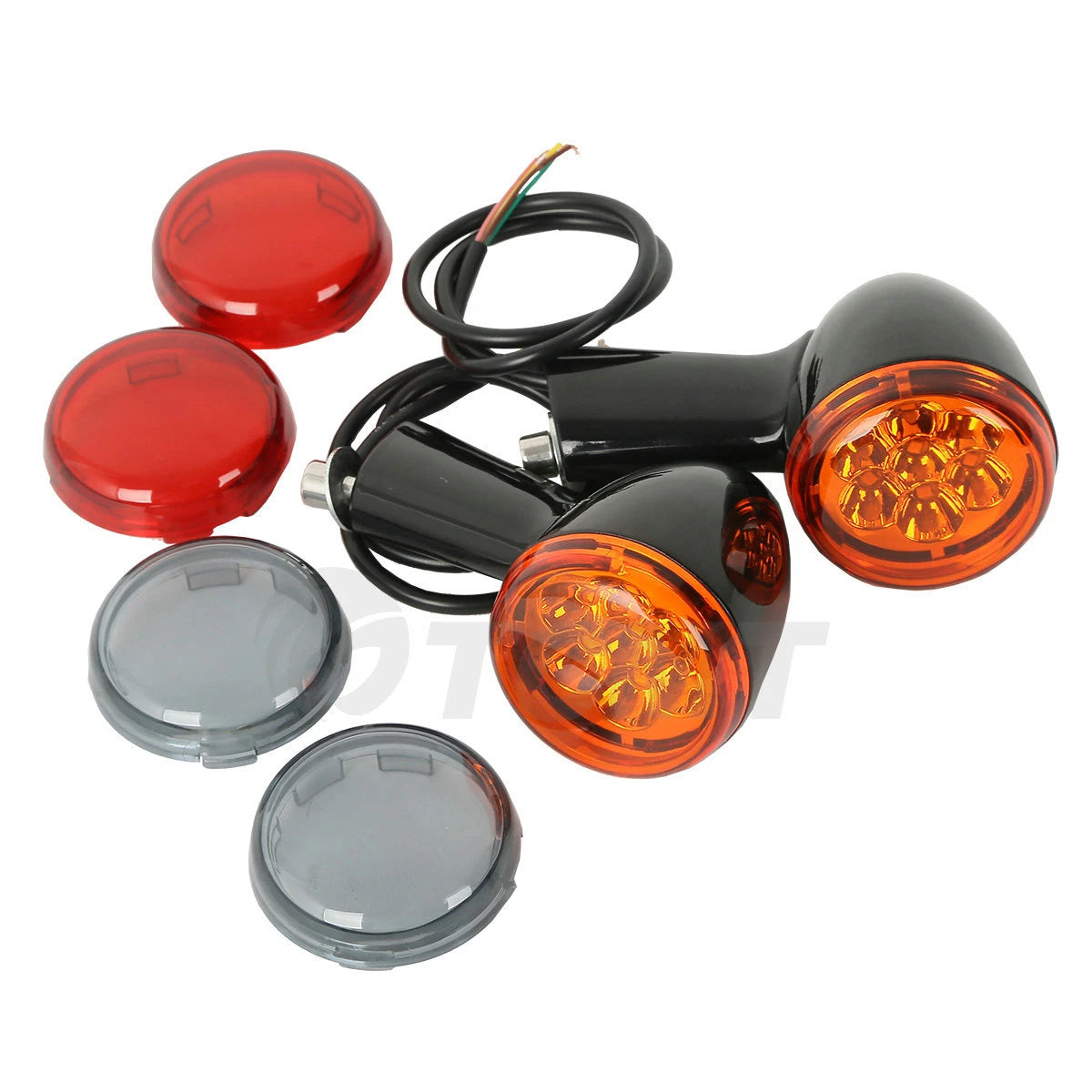 LED Turn Signal Lights w/ Bracket for Harley XL883 XL1200 Sportster (1992-2022)
