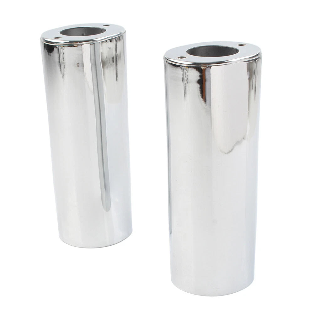 Smooth +2" Extended Fork Slider Covers for Harley Street Glide, Road King, Softail (2006-2023)
