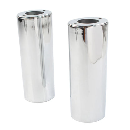 Smooth +2" Extended Fork Slider Covers for Harley Street Glide, Road King, Softail (2006-2023)
