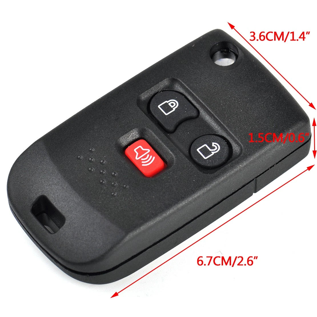 3 Button Flip Key Remote Control for Ford F-150, Mercury, Mazda (2004-2021)