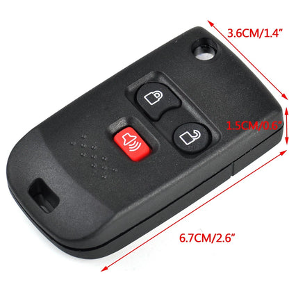 3 Button Flip Key Remote Control for Ford F-150, Mercury, Mazda (2004-2021)