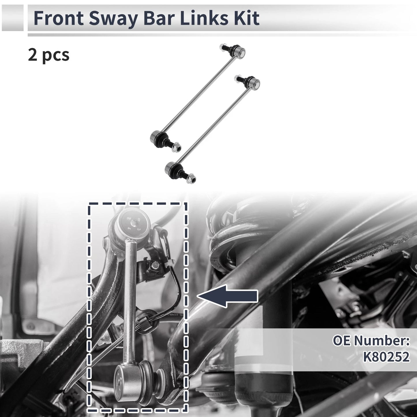 Front Stabilizer Bar Links No Bushing for CHEVROLET COBALT (2005-2010)
