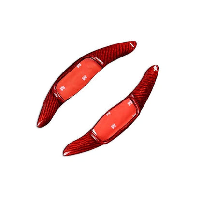 Red Real Carbon Fiber Steering Wheel Shift Paddle Switch Fit For Camry 2018 2019