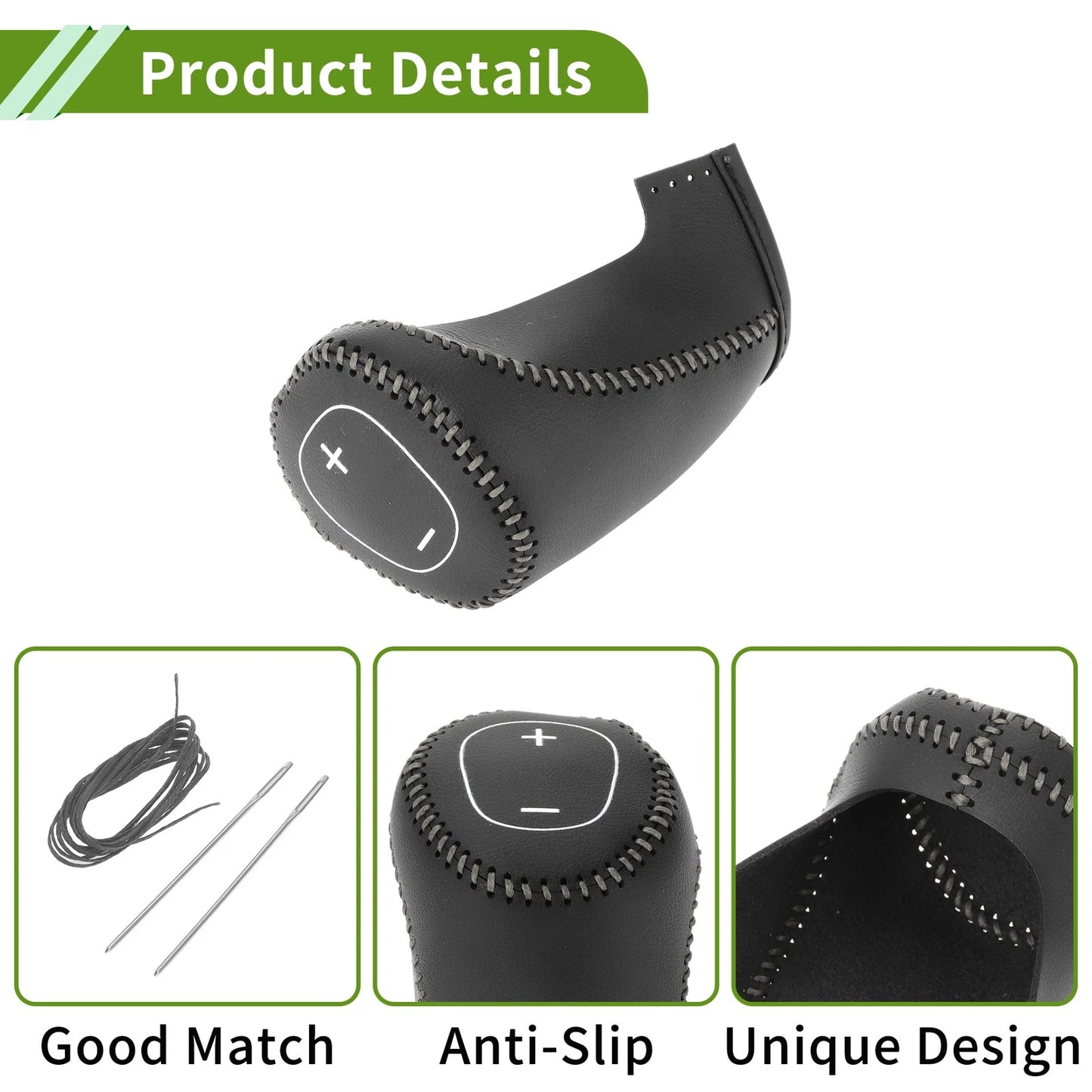 Gear Shift Knob Cover 1 Pc Black Grey for Chevrolet Malibu (2016-2020)